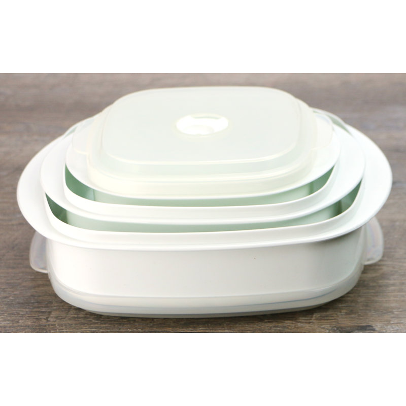 Ensemble de 3 contenants alimentaires Argelis, Blanc