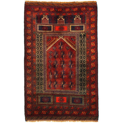 Lowayne Hand Woven Wool Oriental Area Rug