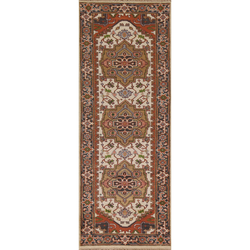 Tapis de couloir oriental ivoire 3x8