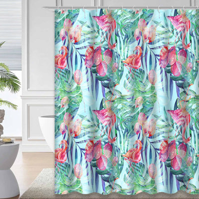 Flamant tropical, aquarelle, art abstrait, ballon, plage, avec 12 crochets