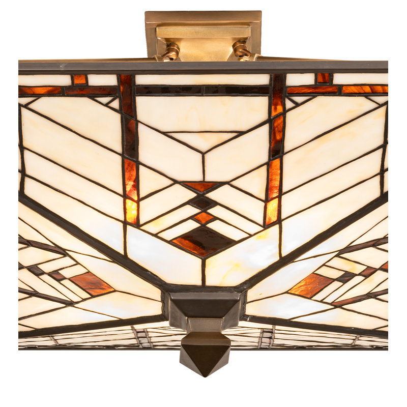 Plafonnier semi-encastré 30 "Square Prairie Mission