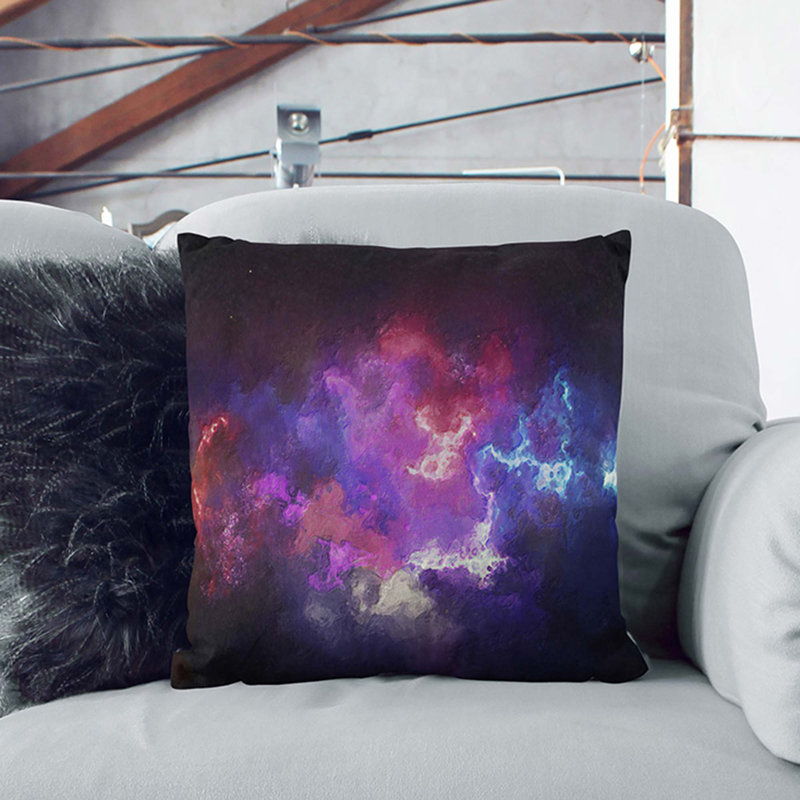 Universe Vol.37 Cushion with Filling, 40cm H x 40cm W x 15cm D, White