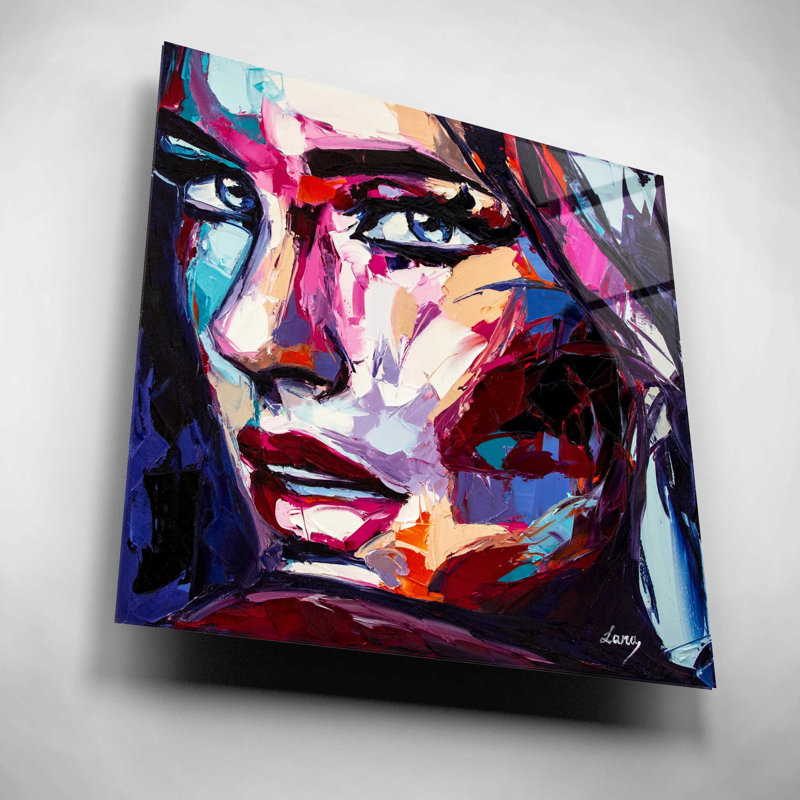 «Turn To Blues», art mural en verre acrylique, H 12 po x l 12 po x P 0,13 po