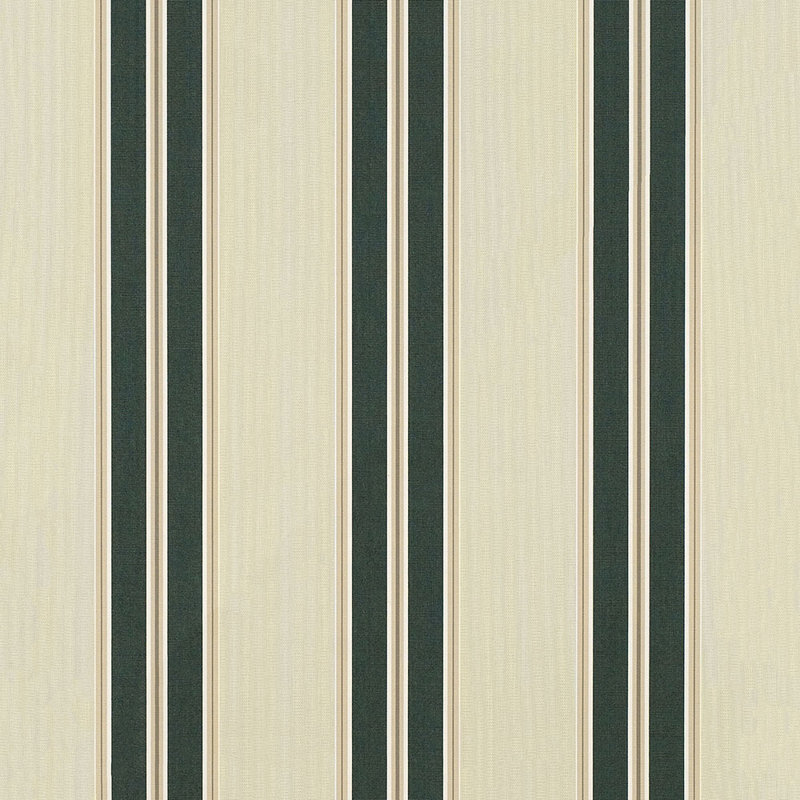 Tissu Sunbrella à rayures 46 po, Ivoire / vert