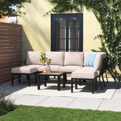 Torpoint 5 - Person Patio Conversation Set with Cushions