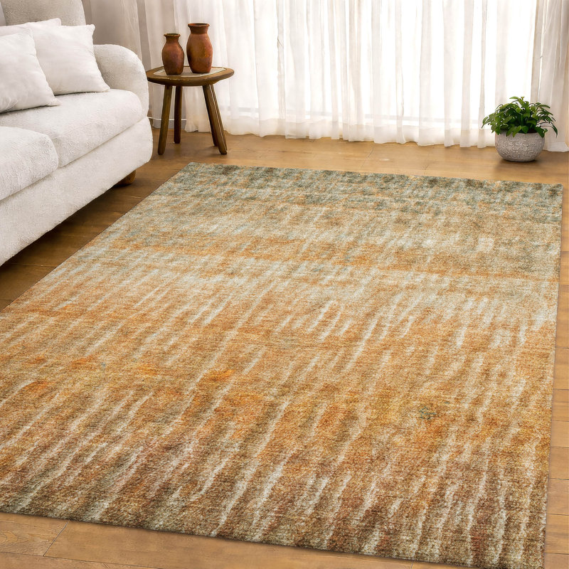 Premium Machine Washable Mayfield AMF2317 Casual Rug, 10' x 14', Copper