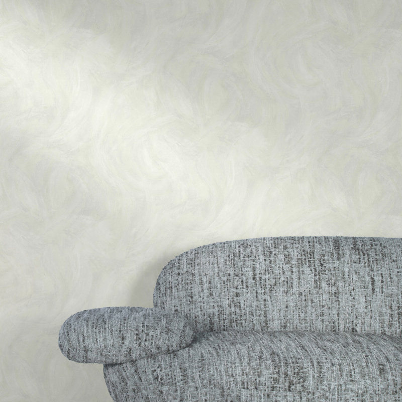 Textured Vibes Collection Authentic Plaster Wallpaper Roll, Silver