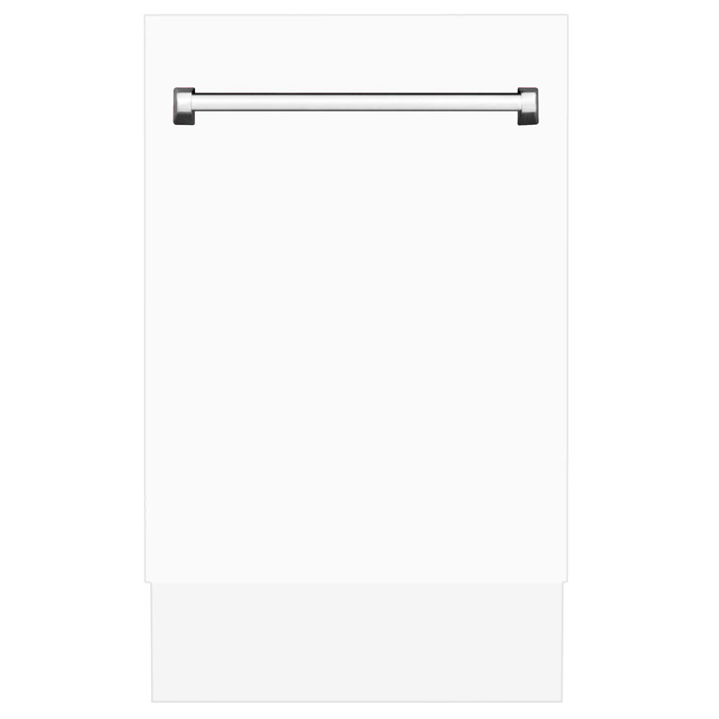 ZLINE 18 in. Tallac Series 3rd Rack Top Control Built-In Dishwasher with Stainless Steel Tub, 51dBa, White Matte