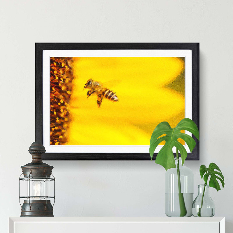 Let me Bee - Picture Frame Painting Print, 27cm H x 36cm W x 2cm D, Black Framed