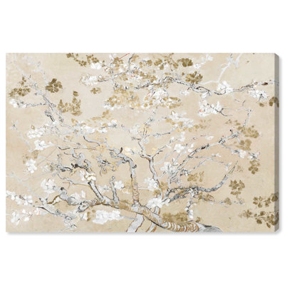 « Van Gogh in Golden Blossoms Inspiration », reproduction d'art graphique sur toile