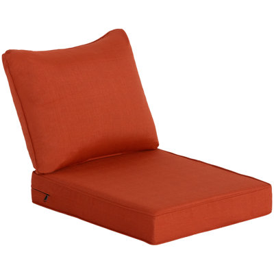 Coussins de chaise d'extérieur / d'extérieur 24 po x 27 po à siège profond (ensemble de 1) - Conception résistante à l'eau