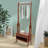 66.73'' H Solid Wood Clothes Rack Floor Standing Clothing Rack Storage Shelves