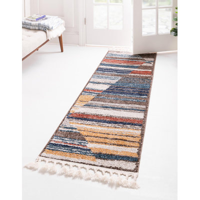 Tapis blanc / vert / bleu Frystown