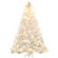 Arbre de Noël 7,5 pi pré-éclairé, 1518 branches, 500 blanc chaud, ouverture automatique, blanc, arbre facile à assembler et à ranger avec fonction ouverte, ignifuge, assembler