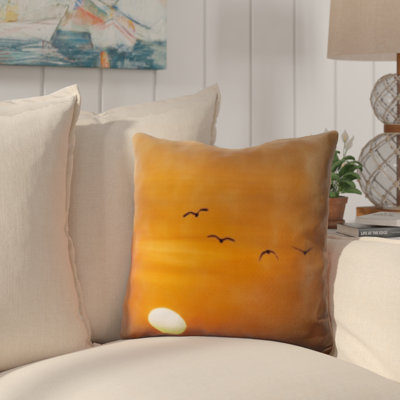 Coussin décoratif à coucher de soleil oiseau Broadbay