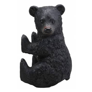 Black Bear Cub Standing Toilet Paper Holder