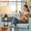 Ensemble de 2 lampes de table industrielles avec ports USB, lampe de chevet à intensité variable à 3 réglages tactiles avec veilleuse, lampe de table de chevet rustique pour le salon, la chambre et le bureau