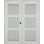 Smart Pro Manufactured Wood 3 Lite Frosted Glass Panelled Interior Double Prehung Door