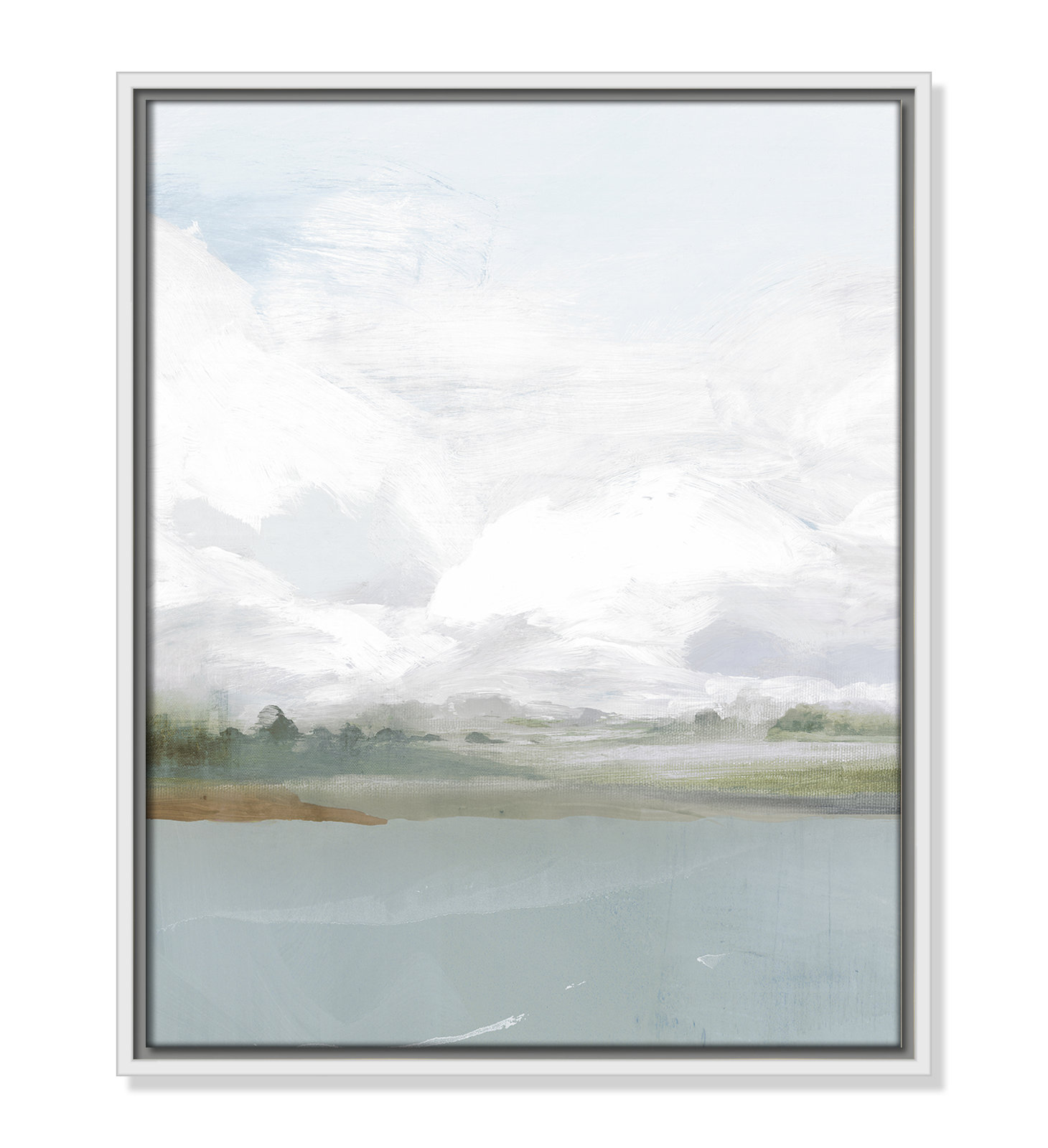 All Shore Painting, 21.5" H x 17.5" W, White