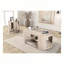 Modern Style 1pc Round End Table Open Bottom Storage Oak Finish Primary Living Room