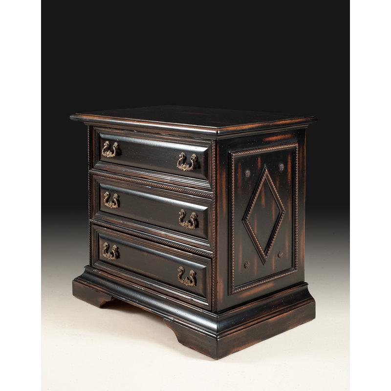 Italian Venetian Style Walnut Nightstand