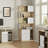 Adonia 74.4"H Corner Bookcase With 3 Drawers And Built-In Outlet - 6 Tier L-Shaped Corner Storage Shelf For Living Room, Home Office-705493910