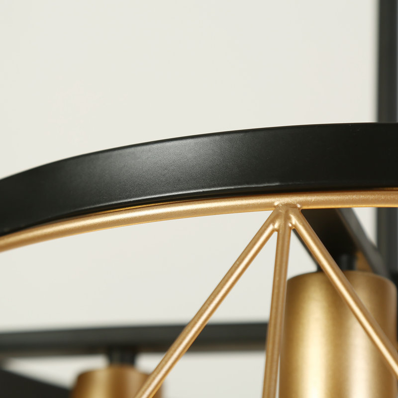 Lustre géométrique à intensité variable 4 lumières Olajawon Certifié ETL