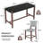 Space-saving Mid-century Modern Dining Set, Rubber Wood, Ideal For Compact Spaces