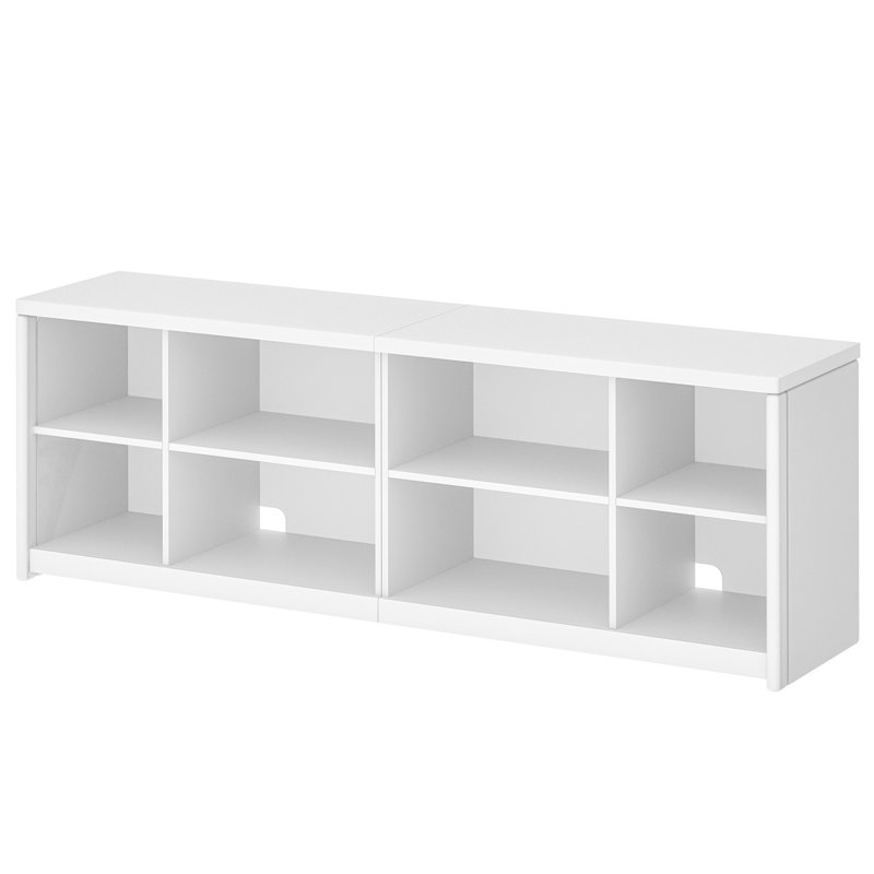 Tv Cabinet With Storage Shelves, White