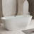 59'' Acrylic Freestanding Bathtub With Unique Diamond Pattern Design: Spacious Oval Shape,  Gloss White Finish, Chrome Overflow And Pop-Up Drain CUPC Certificate