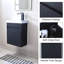 Ensemble de meuble-lavabo simple 16 po noir