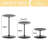 3 Pcs Pillar Candle Holders Candelabra Black