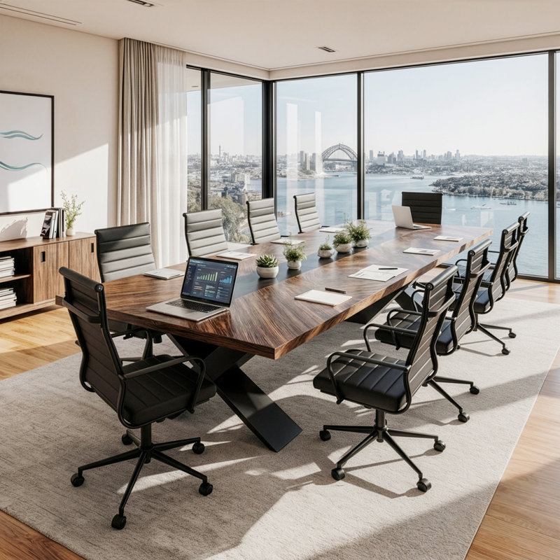 Fauteuil de bureau ergonomique en cuir de polyuréthane et de bureau Amaiia, Cuir PU noir