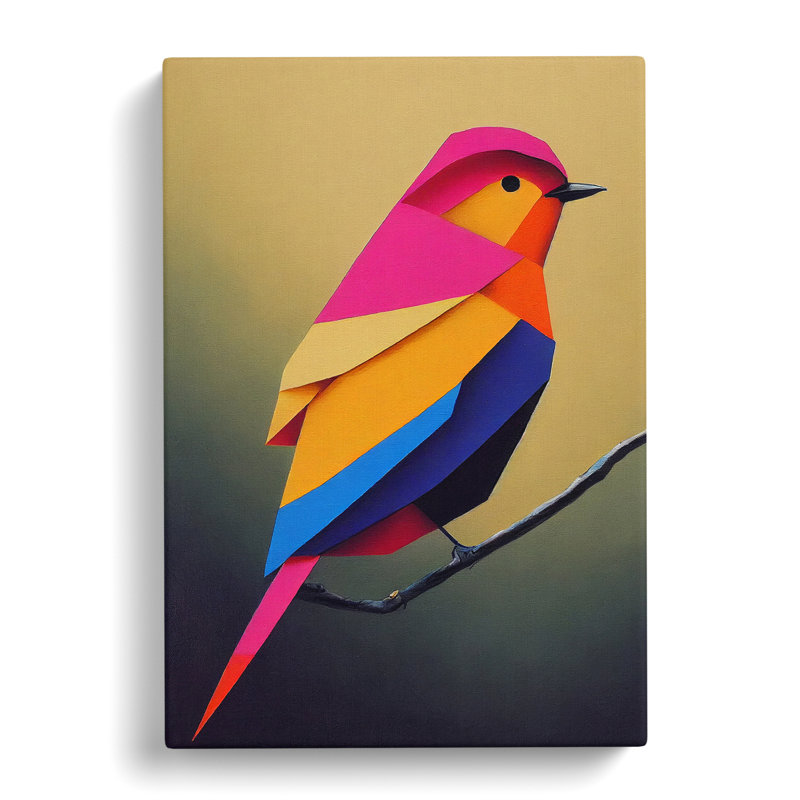 Annemore Robin Bird Painting Hypreprism - Wrapped Canvas Print, 50cm H x 35cm W