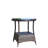 Patio Coffee Table With Tempered Glass Top - Pe And Iron, 21"x21"x21", Brown, Assembly Included Brown Outdoor Surface & Steel, 21x21x21 Inches, Water , Required