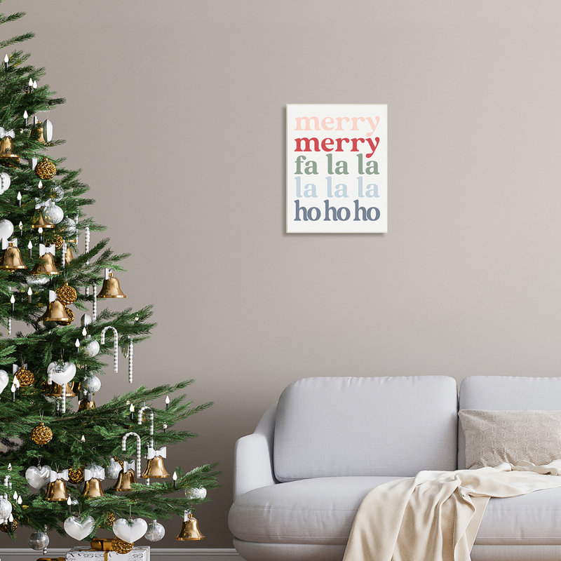 Merry Fa-La-La, Plaque murale, H 19 po x l 13 po x P 0,5 po