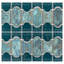 Carreau de mosaïque en porcelaine bleu / vert / beige Montego