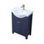 Ensemble de meuble-lavabo simple 24 po bleu