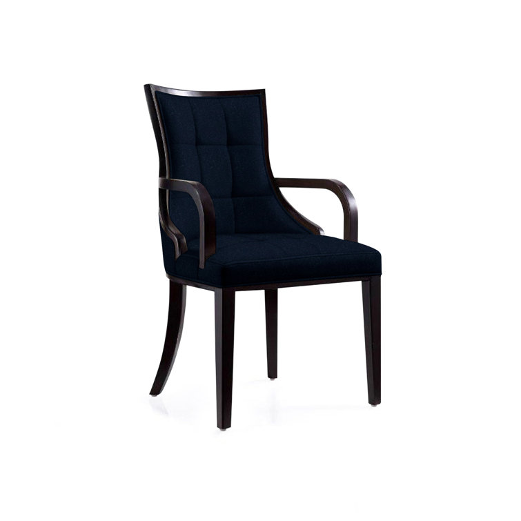 Upholstered Solid Wood Arm chair