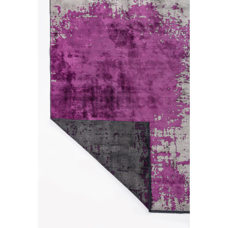 Rapture Purple/Gray Luxury Area Rug, Rectangle 7'10" x 11'2"