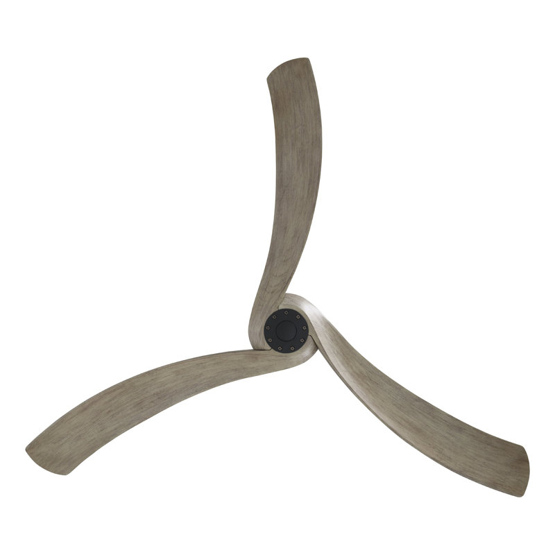 Gallashaw Black 72 inch Ceiling Fan, Gray Wood, Black, 80" H x 72" W x 72" D