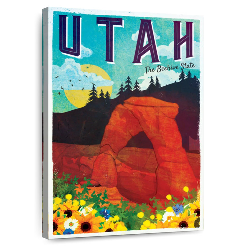 Utah The Beehive State, H 30 po x l 20 po