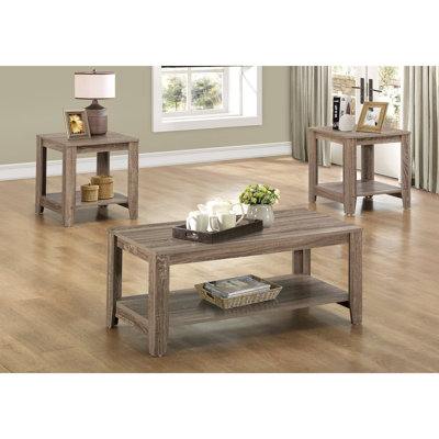 3pcs Modern Coffee Table Set, Farmhouse Coffee Table Living Room Tables for Living Room
