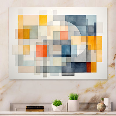 Multicolor Cubes Patterns IV - Geometric Metal Wall Art