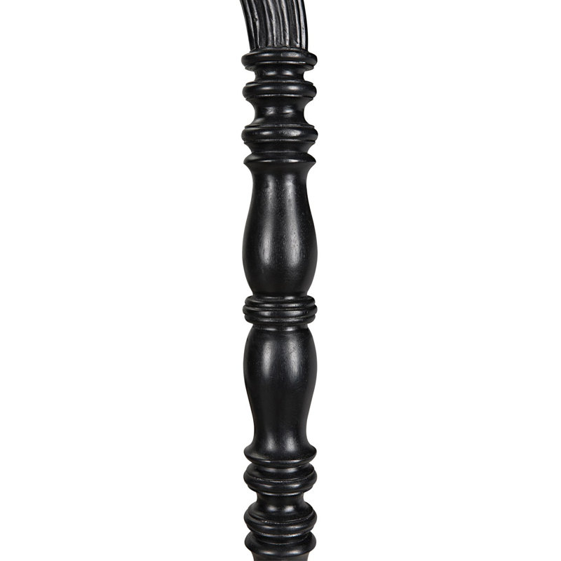 Bachelor Solid Wood Bed, Hand Rubbed Black, Twin