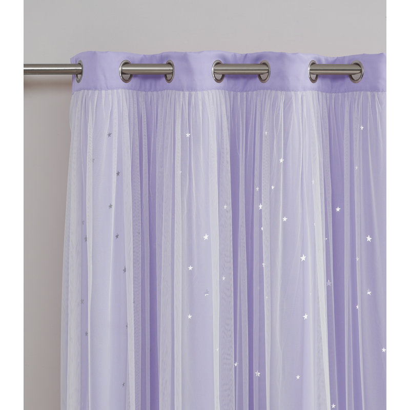 Paire de rideaux obscurcissant Star, Lavande, l 50 po x L 63 po
