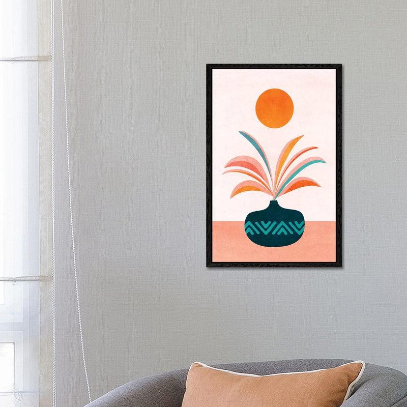 Sun Worship - Print on Canvas, 66.04 cm H x 45.72 cm W, Black Framed