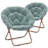 Upholstered Round Saucer Chairs Lounge Chairs, Foldable Papasan Chairs Reading Chairs for Bedroom-920271717-895868162