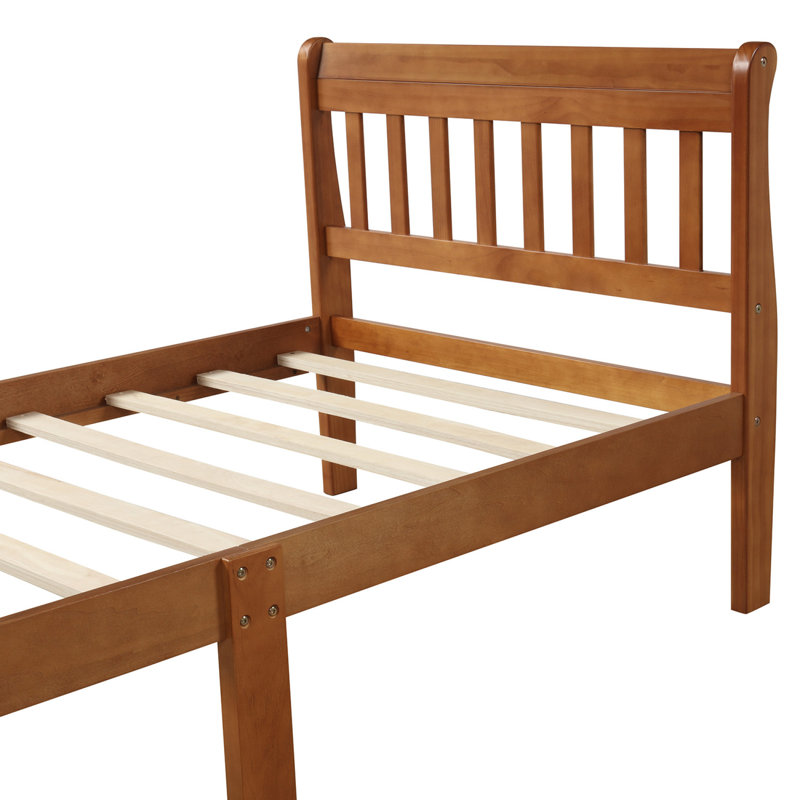 Lit plateforme en bois massif durable, structure de lit simple pour maison moderne