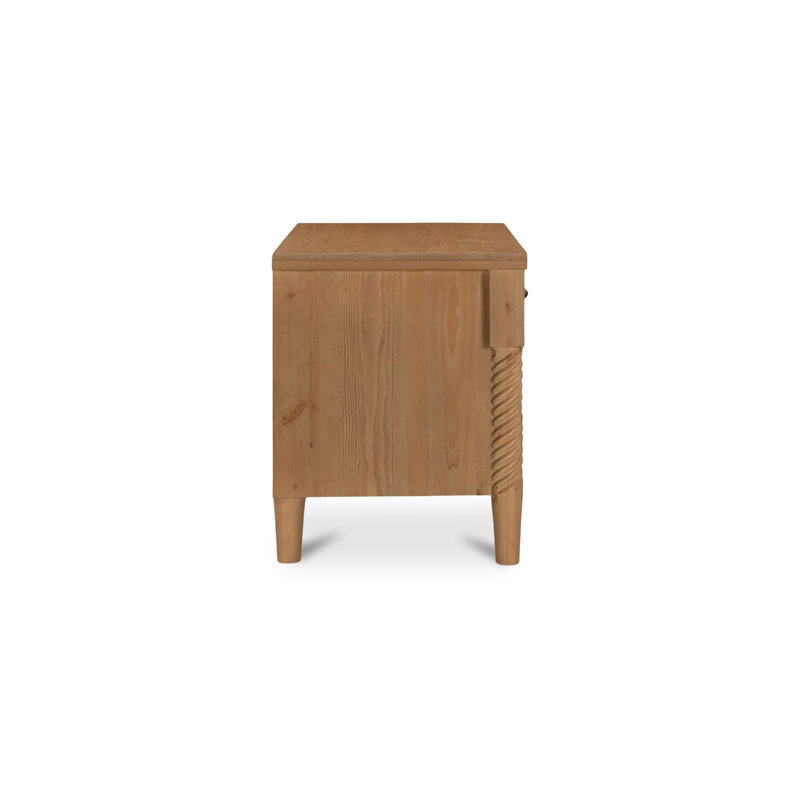 2 - Drawer Solid Wood Nightstand
